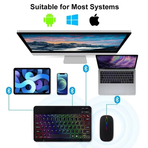 RGB Liting Rechargeable Keyboard & Mouse Combo